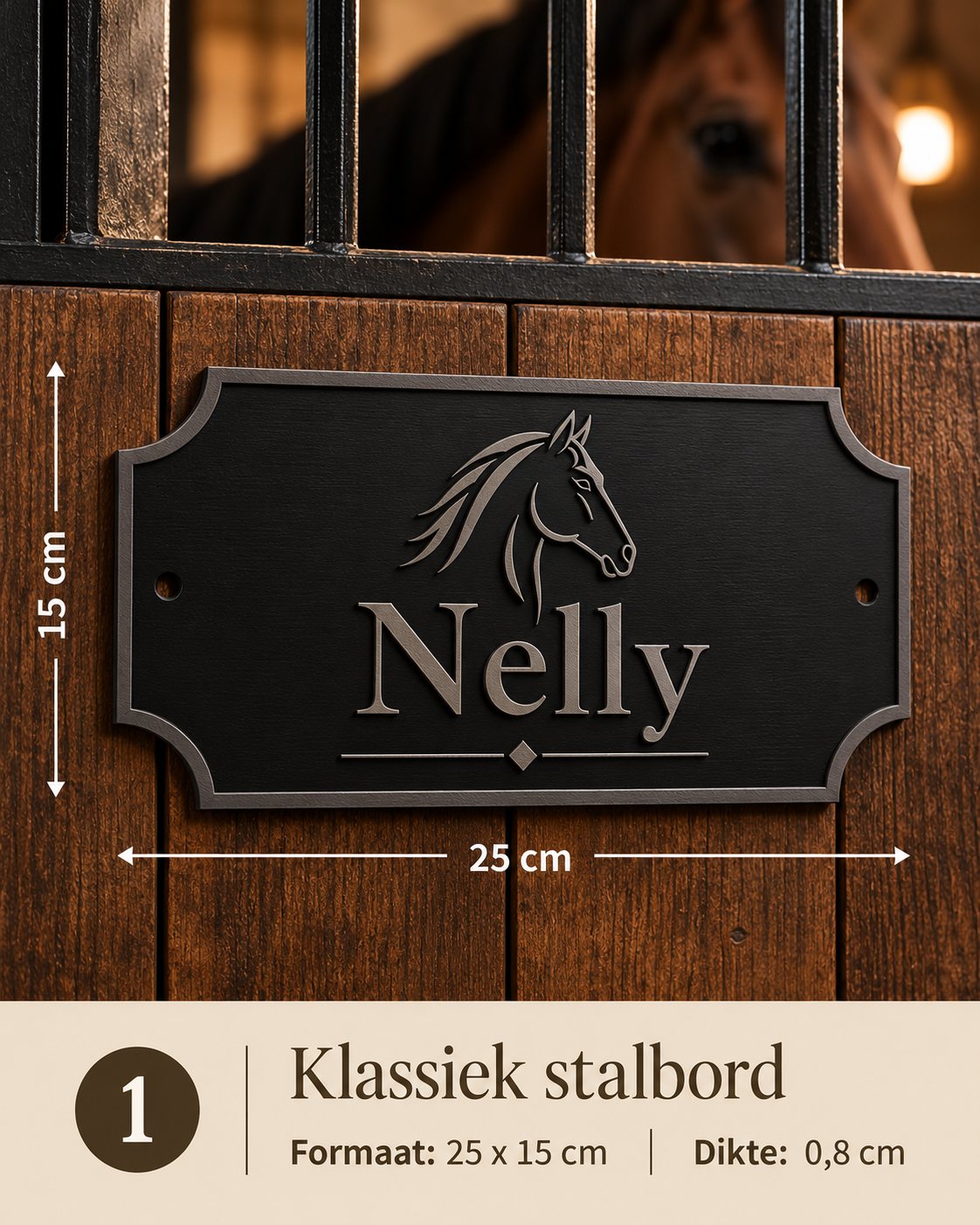 Gepersonaliseerd stalbordje 01 – Nelly