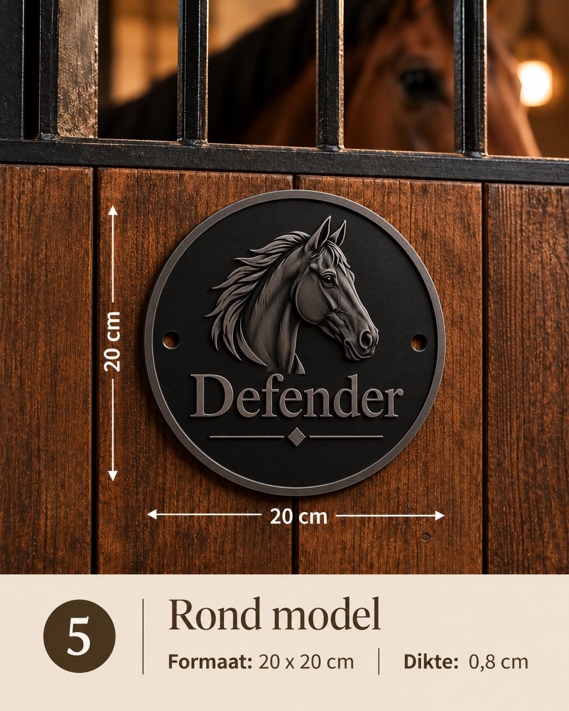 Gepersonaliseerd stalbordje 05 – Defender