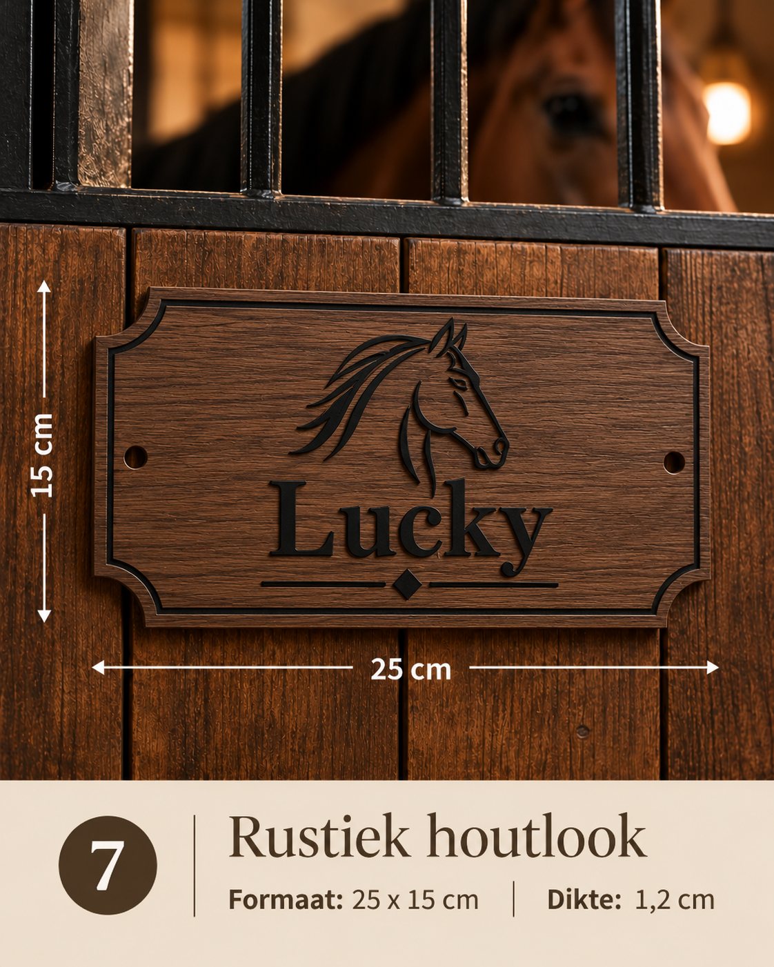 Gepersonaliseerd stalbordje 07 – Lucky