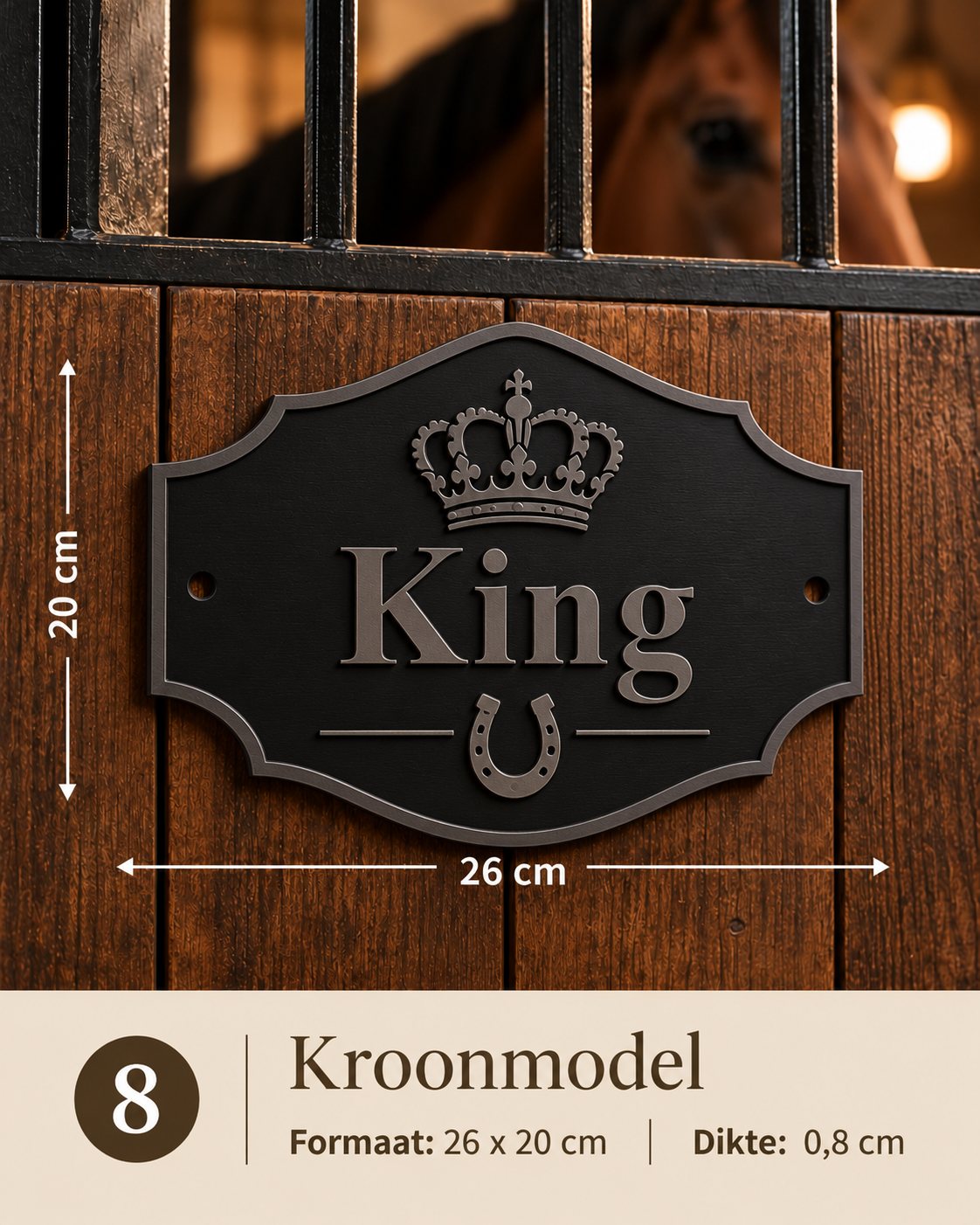 Gepersonaliseerd stalbordje 08 – King