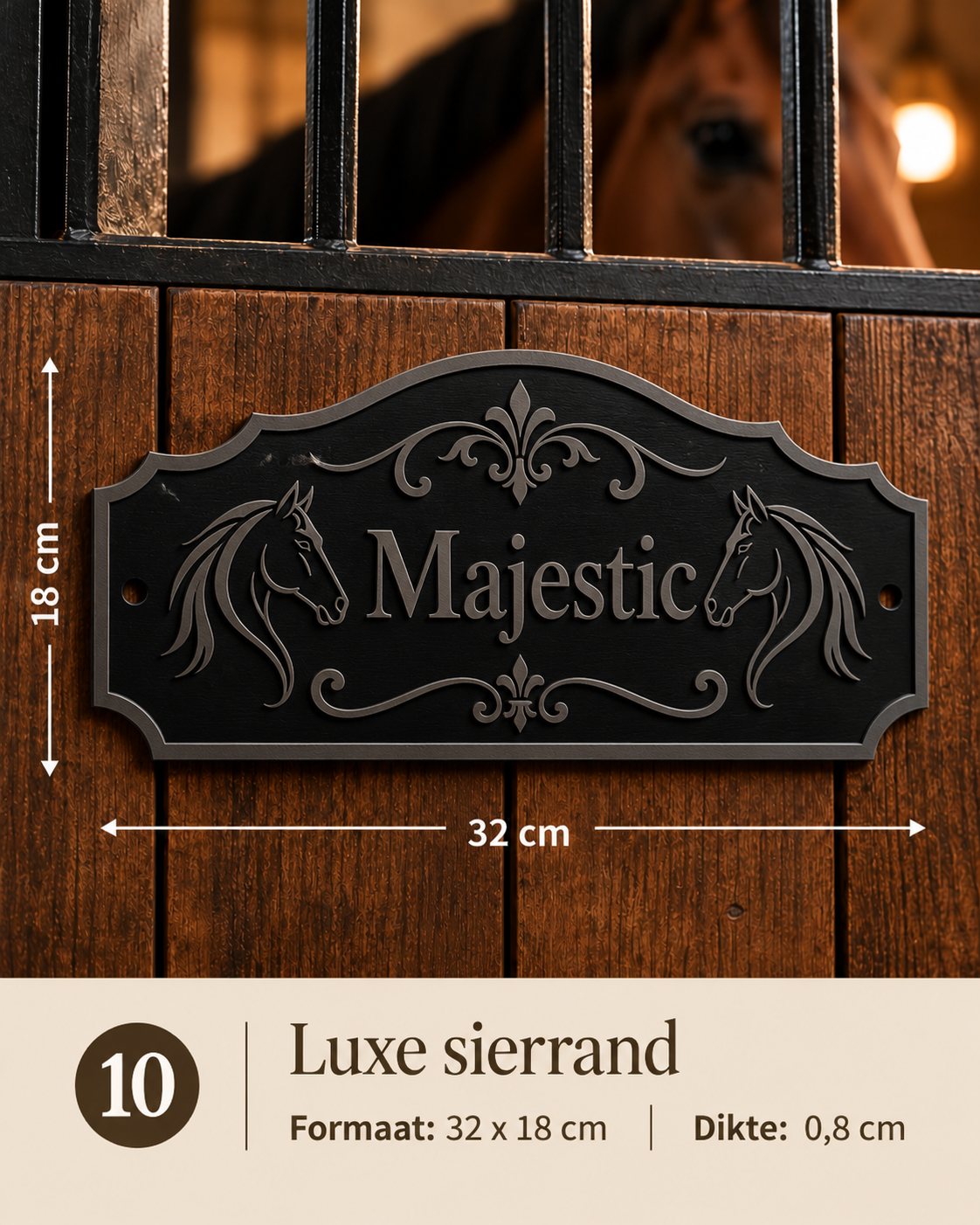 Gepersonaliseerd stalbordje 10 – Majestic