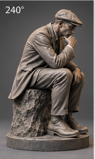 Peaky Thinker – handgemaakt sculptuur