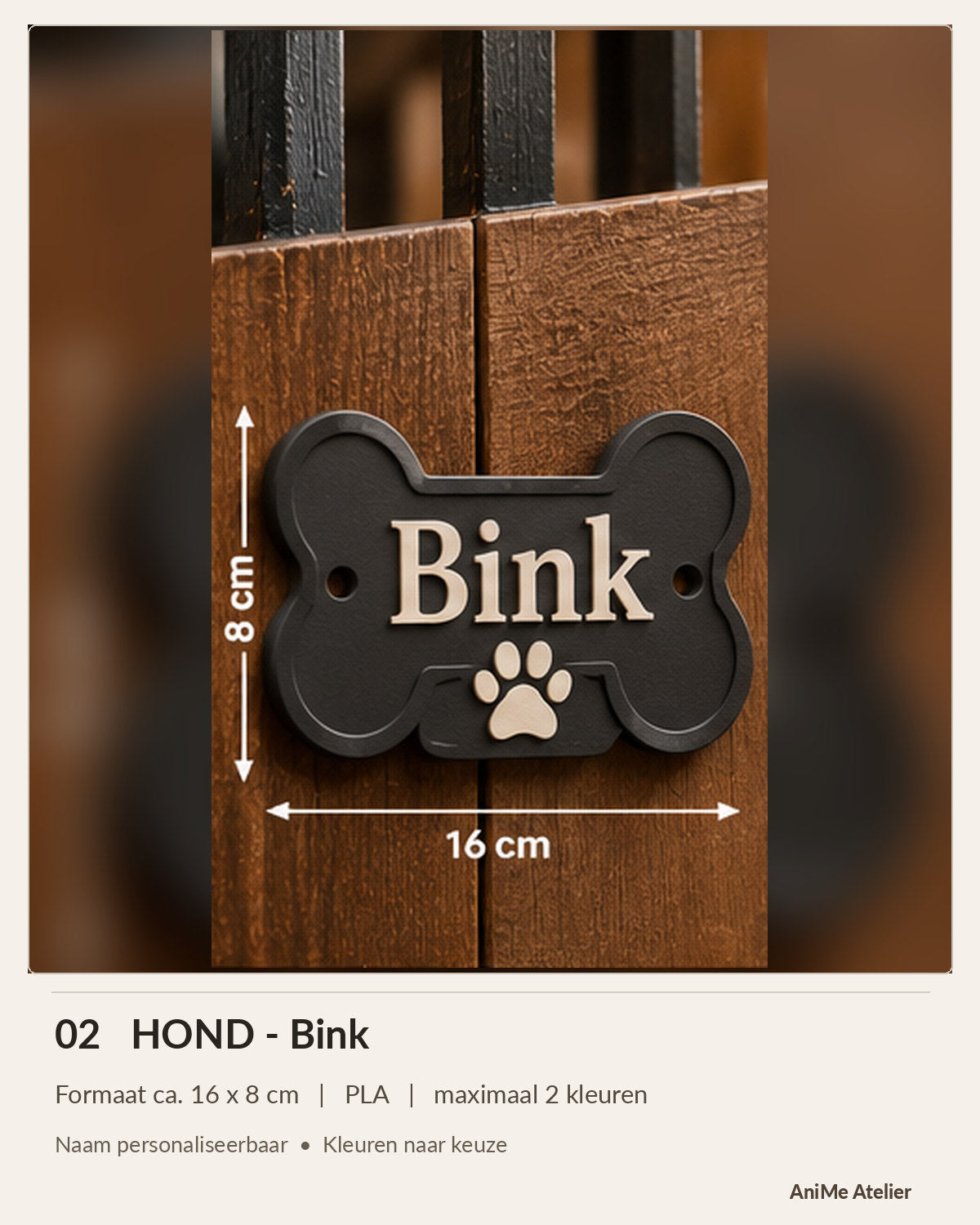 Gepersonaliseerd naambordje Hond – Bink