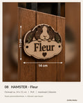 Gepersonaliseerd naambordje Hamster – Fleur