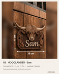 Gepersonaliseerd naambordje Hooglander – Sam